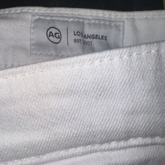 $215 AG Jeans Women's White Kinsley High Rise Crop Boot Jeans Size 29 - Picture 6 of 6